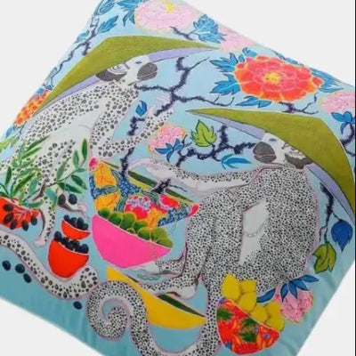Housse de Coussin - SoftOrient™ - Singe Bleu