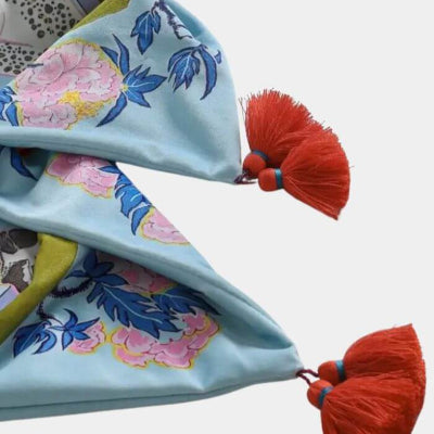 Housse de Coussin - SoftOrient™ - Singe Bleu