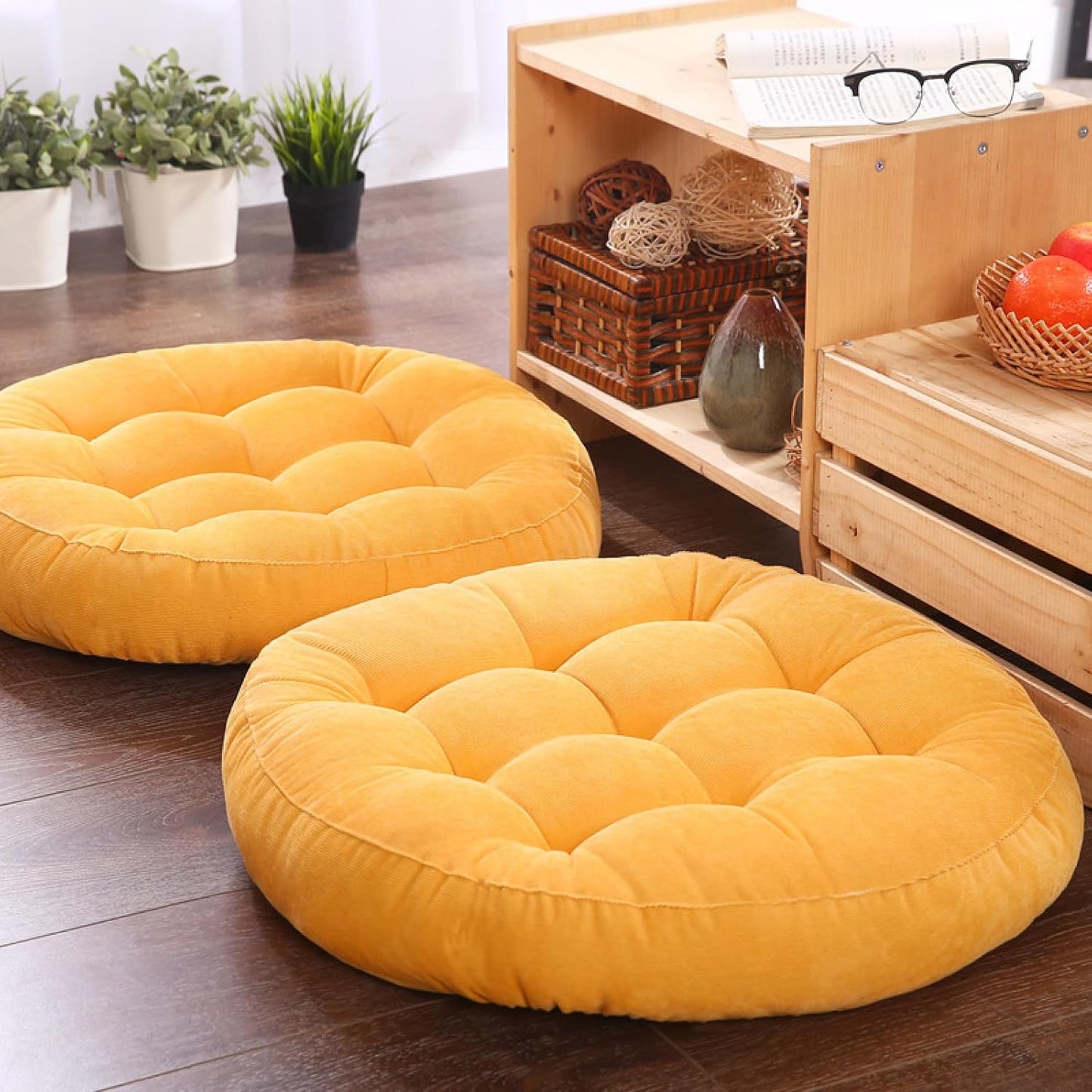 Coussin de Sol - CozyRoundPillow™ - Jaune