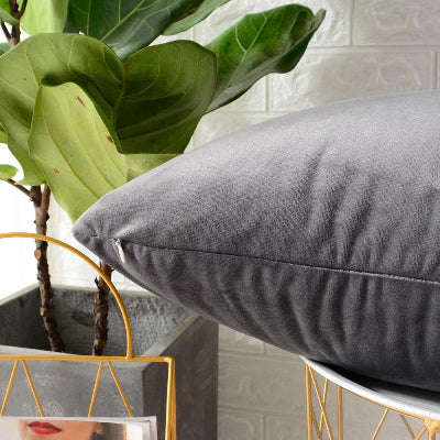 Taie d'Oreiller - CozyVelvet™ - Gris