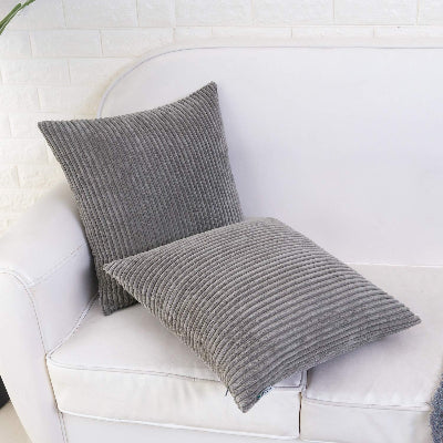 Housse de Coussin - SoftStripe™ - Gris