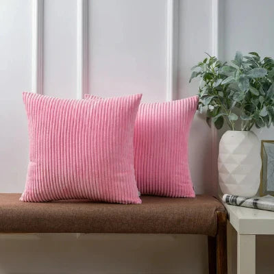 Housse de Coussin - SoftStripe™ - Rose