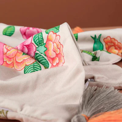 Housse de Coussin - SoftOrient™ - Singe avec Ombrelle