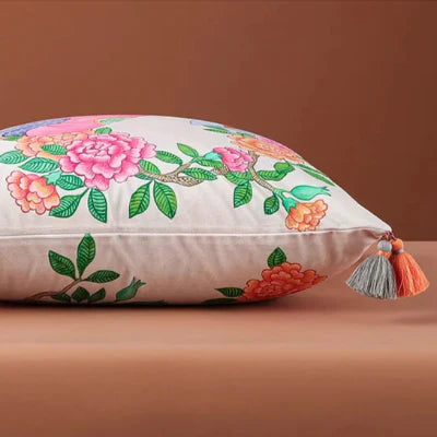 Housse de Coussin - SoftOrient™ - Singe avec Ombrelle