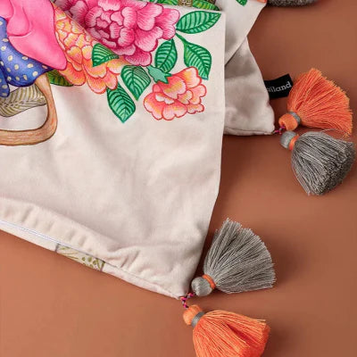 Housse de Coussin - SoftOrient™ - Singe avec Ombrelle