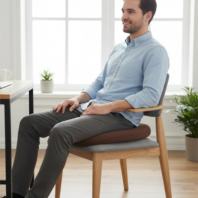 coussin de chaise bureau ergonomique marron