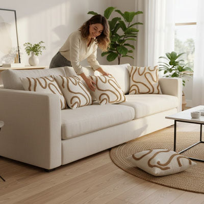 housse de coussin déco salon