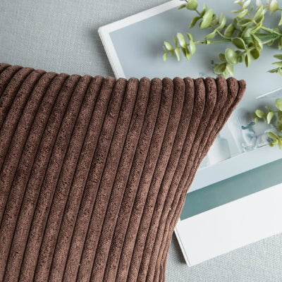 Housse de Coussin - SoftStripe™ - Marron