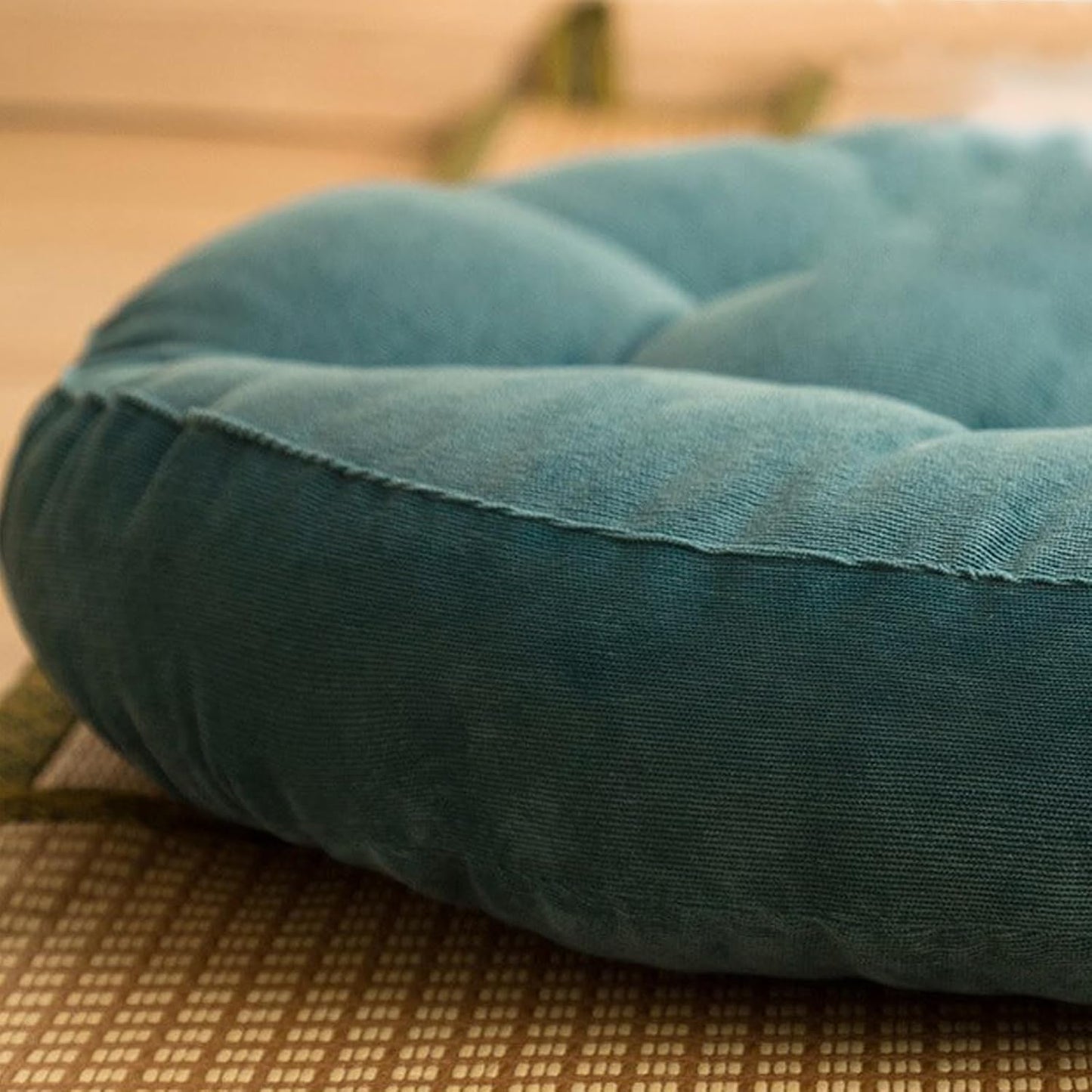 Coussin de Sol - CozyRoundPillow™ - Bleu d'Eau