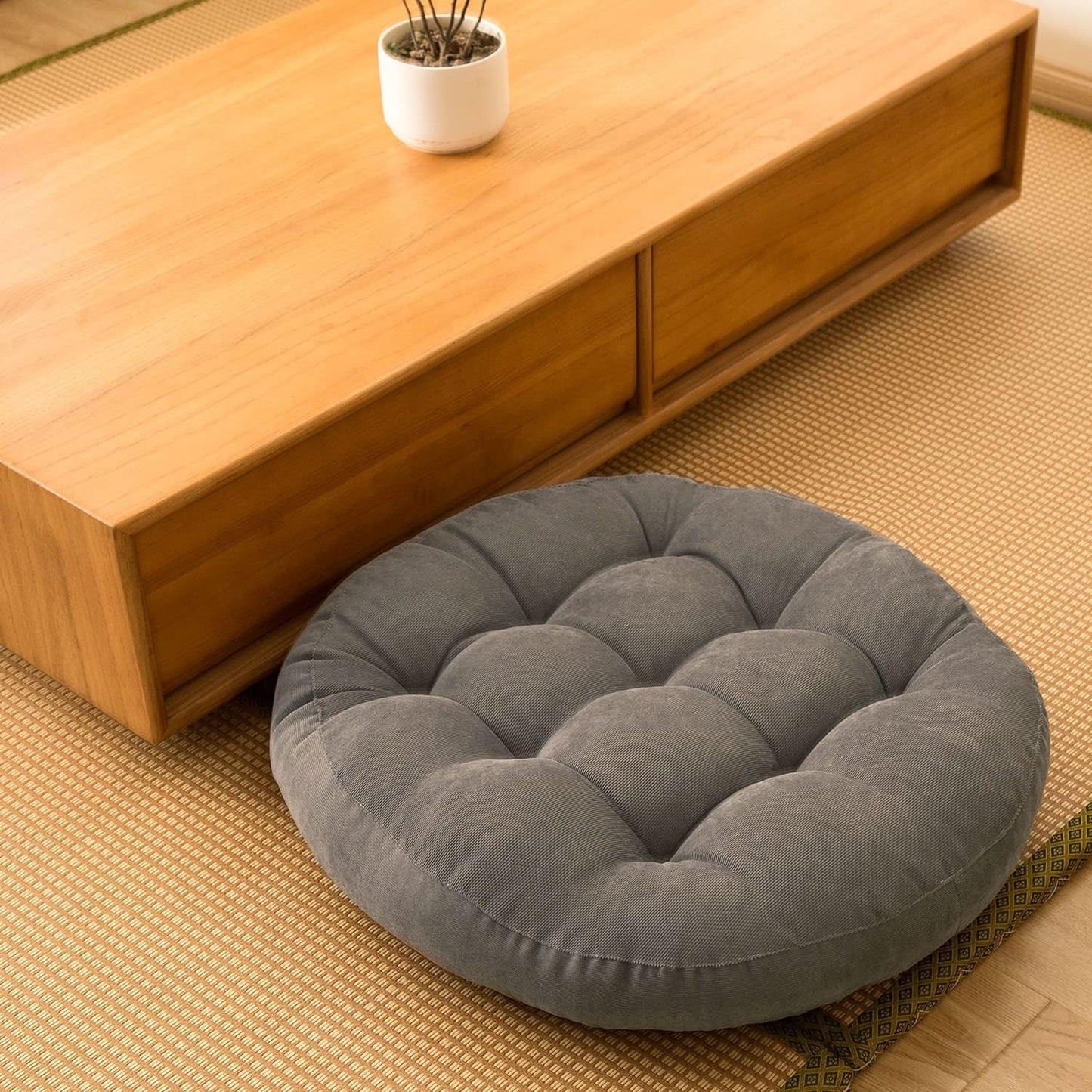 Coussin de Sol - CozyRoundPillow™ - Gris