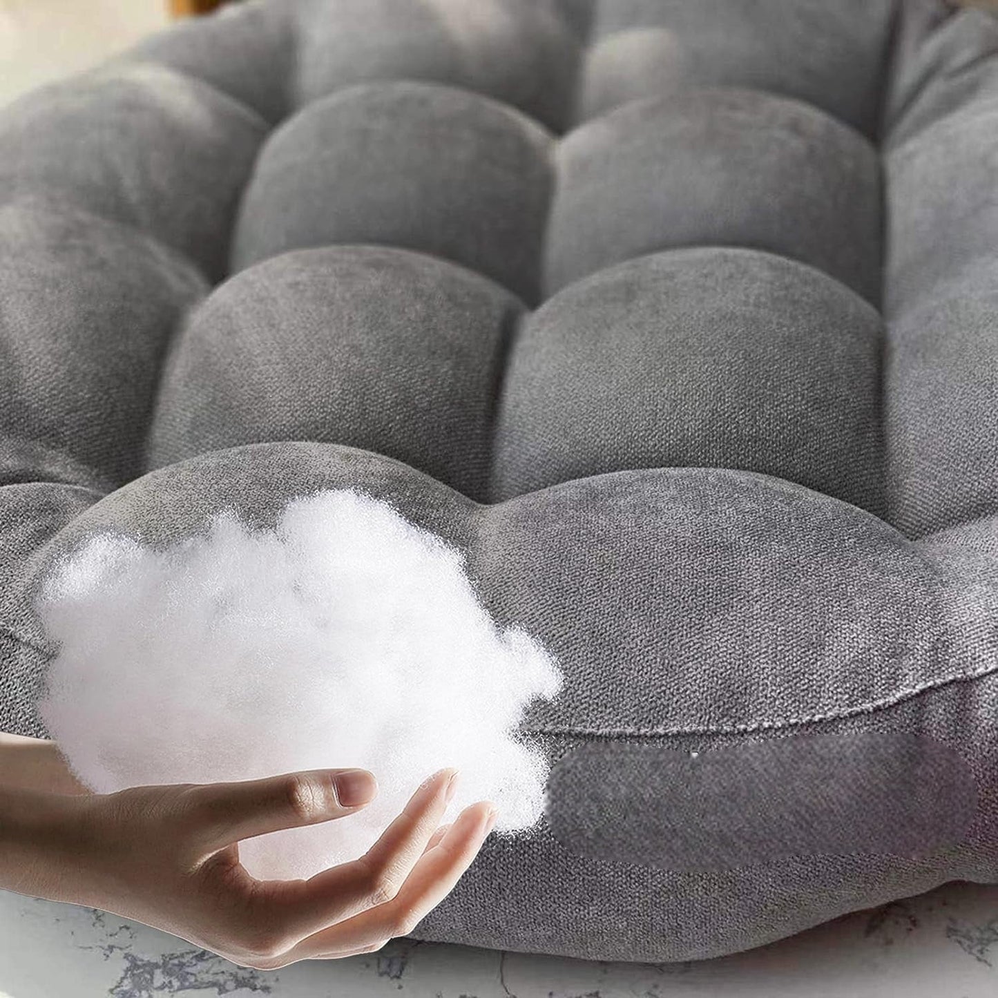 Coussin de Sol - CozyRoundPillow™ - Gris