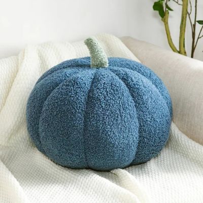 coussin canapé citrouille bleu