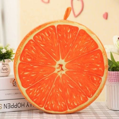 coussin de sol enfant motif orange