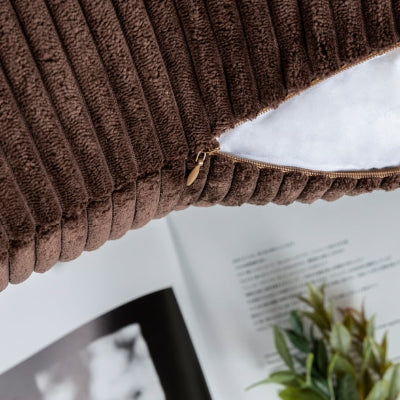Housse de Coussin - SoftStripe™ - Marron