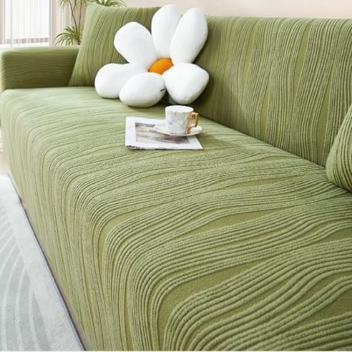 Housse de canapé extensible en velours jacquard pour décoration salon