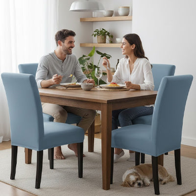 Housse de chaise salle à manger repas convivial