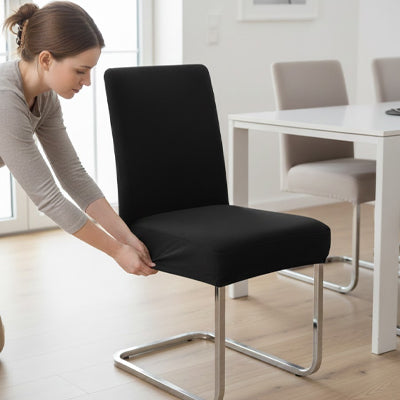 Housse de chaise salle à manger en velours extensible