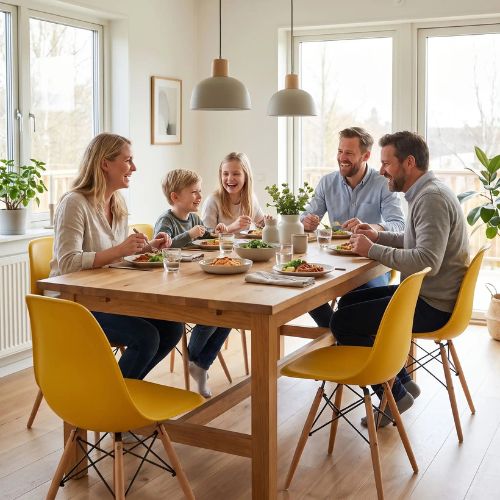 Housse de chaise scandinave pour décoration convivale 