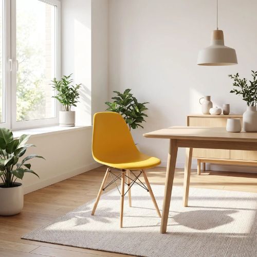 Housse de chaise scandinave avec tissu extensible au style nordique