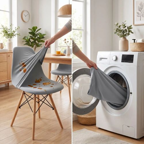 Housse de chaise scandinave lavable en machine