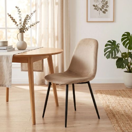 Housse de chaise scandinave en velours doux et élégant