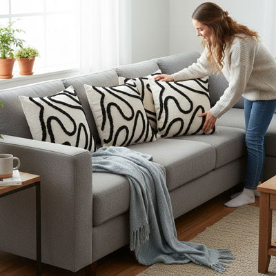 housse de coussin ambiance bohème