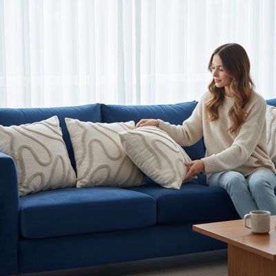 housse de coussin bohème chenille