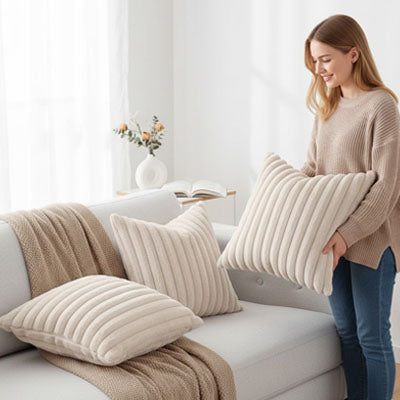 housse de coussin carre moelleux