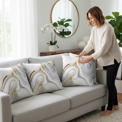 housse de coussin effet tridimensionnel