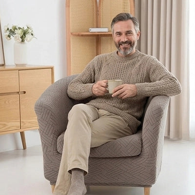 Housse pour fauteuil cabriolet avec homme confortablement assis