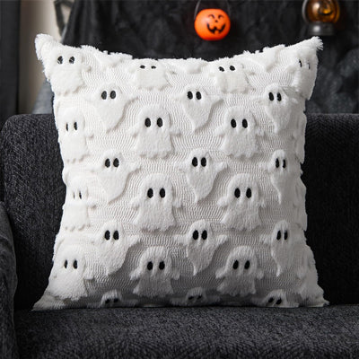 Housses de coussins fantôme blanche pour décoration d'halloween
