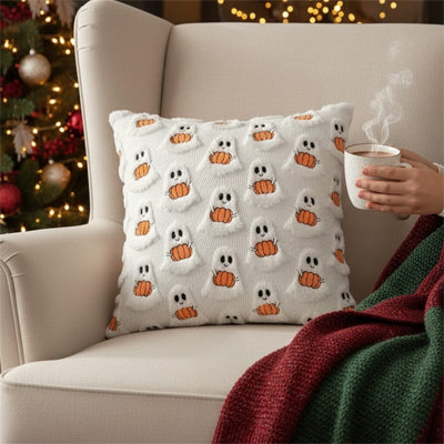 Housses de coussins fantôme halloween pour décoration de salon