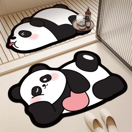 Tapis de bain à motifs panda mignon